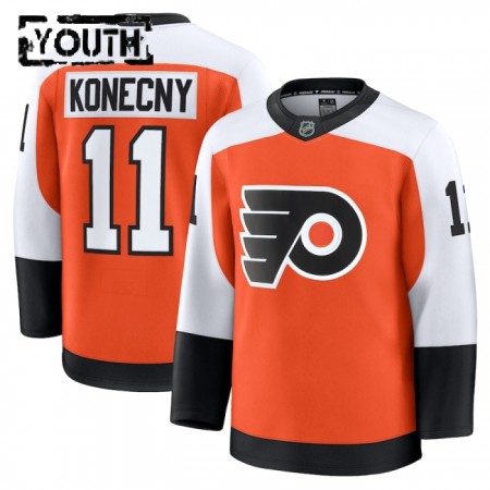 Philadelphia Flyers Hockeydrakt Fanatics Premium Travis Konecny 2024-25 Oransje Hjemme - Barn